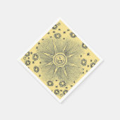 Sun Stars Antiquitäten Night Sky Mittelalterliches Serviette (Ecke)