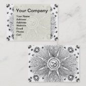 Sun Stars Antiquitäten Night Sky Mittelalterliches Visitenkarte (Vorne/Hinten)