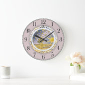 Sun Stars Celestial Lavendel Große Wanduhr (Zuhause)