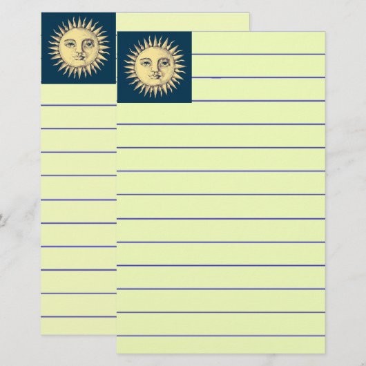 Sun Stationery Briefpapier (Vorne/Hinten)