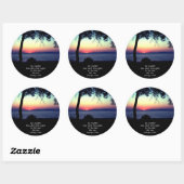 Sun steigt ständig runder aufkleber (Blatt)