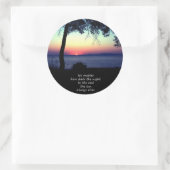 Sun steigt ständig runder aufkleber (Tasche)