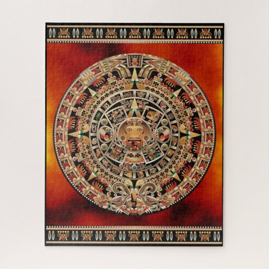 Sun-Stein von Tenochtitlan Puzzle (Vertikal)