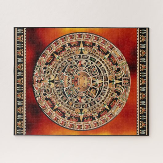 Sun-Stein von Tenochtitlan Puzzle (Horizontal)