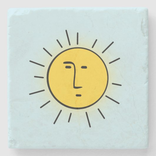 Sun Steinuntersetzer (Vorderseite)