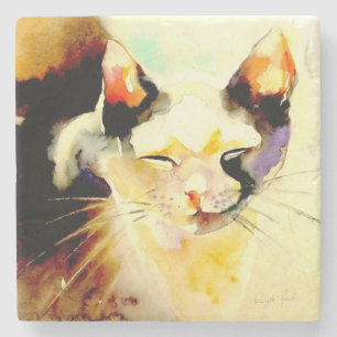 "Sun-Stellen-" Katzen-Druck Steinuntersetzer