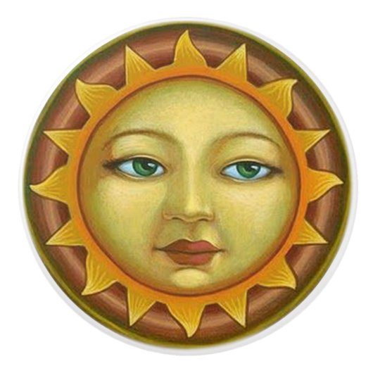 Sun stellen Tür-oder Fach-Zug gegenüber Keramikknauf (Vorderseite)