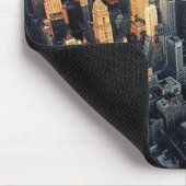 Sun stellt auf New York City Stadt-scape Ansicht Mousepad (Ecke)