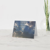 Sun-Strahlen durch Wolken-Beileids-Gruß-Karte Karte (Vorderseite)