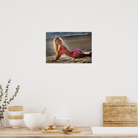 Sun-Strandbabe Poster (Küche)