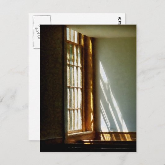 Sun Streaming durch Fenster Postkarte (Vorne/Hinten)