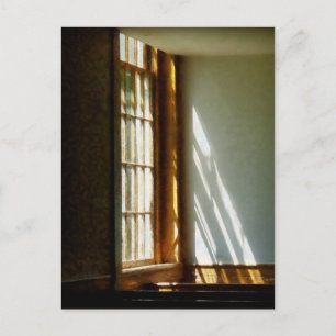 Sun Streaming durch Fenster Postkarte