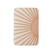 Sun Sunrise Earth Tones Terracotta Retro Sunshine Badematte (Vorderseite Vertikal)