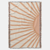 Sun Sunrise Earth Tones Terracotta Retro Sunshine Decke (Vorderseite Vertikal)