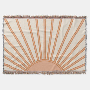 Sun Sunrise Earth Tones Terracotta Retro Sunshine Decke