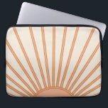 Sun Sunrise Earth Tones Terracotta Retro Sunshine Laptopschutzhülle<br><div class="desc">Sun Print - Beige- und Erdtöne - Sonnenschein,  Moderner Abstrakt geometrischer Sonnenaufgang.</div>