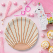 Sun Sunrise Earth Tones Terracotta Retro Sunshine Pappteller (Party)