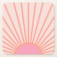 Sun Sunrise Pink Abstrakt Retro Sunshine