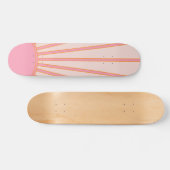 Sun Sunrise Pink Abstrakt Retro Sunshine Skateboard (Horizontal)