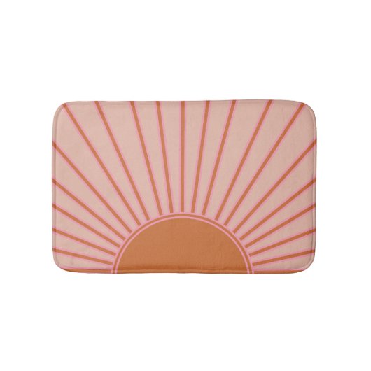 Sun Sunrise Terracotta Earth Tones Sunshine Badematte (Vorderseite)