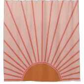 Sun Sunrise Terracotta Earth Tones Sunshine Duschvorhang (Vorderseite)