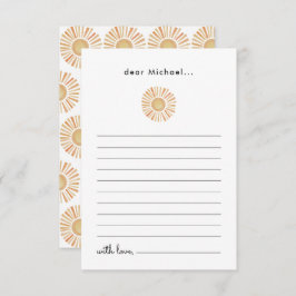 Sun Sunshine 1. Geburtstagszeit Kapselkarte Dankeskarte