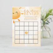 Sun Sunshine Baby Dusche BINGO Spiel Einladung (Stehend Vorderseite)