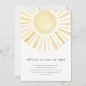 Sun Sunshine Boho erste Geburtstagsparty Einladung (Vorderseite)