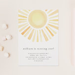 Sun Sunshine Boho erste Geburtstagsparty Einladung<br><div class="desc">Sun Sunshine Boho First One Birthday Party Einladung ist mit Aquarellsonne. Melde mich für notwendige Anpassungen oder benötigte Matching-Elemente.</div>