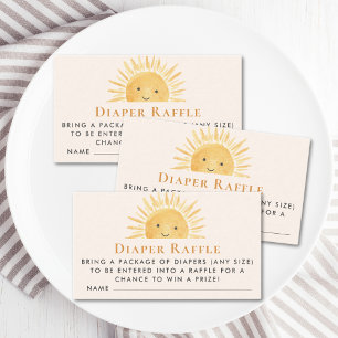 Sun Sunshine Diaper Raffle Begleitkarte