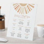 Sun Sunshine First Birthday Milestone Poster Sockelschild (In Situ)