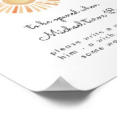 Sun Sunshine First Birthday Time Kapsel Poster (Ecke)