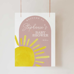 Sun Sunshine Girl Baby Dusche Begrüßungszeichen Poster