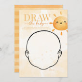 Sun Sunshine Zeichnete das Baby Shower Game Einladung (Vorne/Hinten)