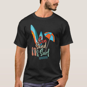 Sun Surf Sand Beach Relaxation Wave New T-Shirt