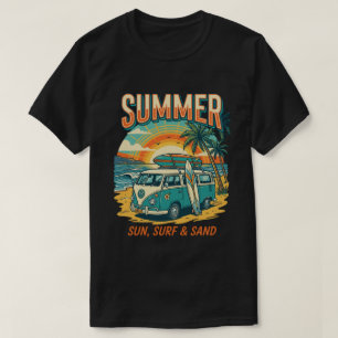 Sun Surf & Sand Vintage Van - Sommer-Surfen T-Shirt