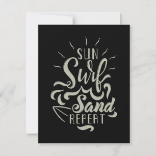 Sun Surf Sand wiederholen Dankeskarte
