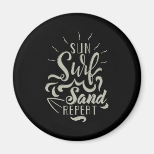Sun Surf Sand wiederholen Magnet