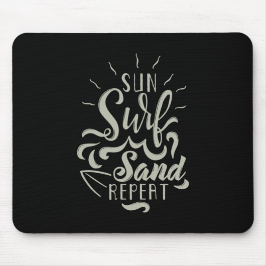 Sun Surf Sand wiederholen Mousepad (Vorne)