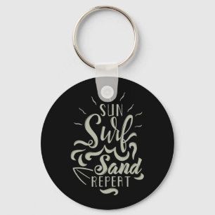 Sun Surf Sand wiederholen Schlüsselanhänger