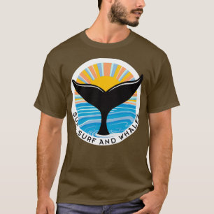 Sun Surf und Wale T-Shirt