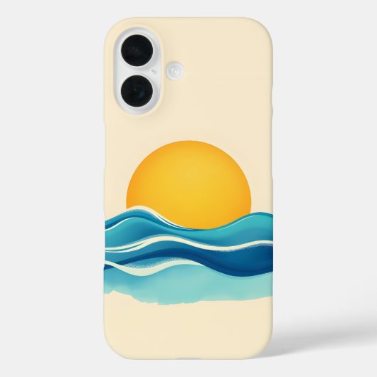 Sun & Surf Wave Case-Mate iPhone Hülle (Rückseite)