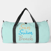 Sun Swim Beach Minimal Print Duffle Bag (Rückseite)