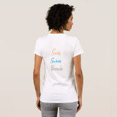 Sun Swim Beach Minimal T-Shirt (Schwarz voll)