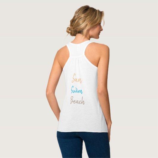 Sun Swim Beach Minimal Tank Top (Rückseite Vollansicht)