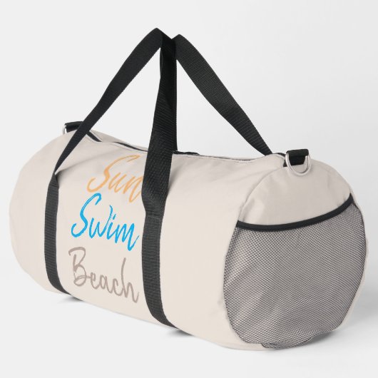 Sun Swim Beach Minimaler Druck Schnitt Nähtasche Duffle Bag (Rechte Ecke)