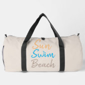 Sun Swim Beach Minimaler Druck Schnitt Nähtasche Duffle Bag (Rückseite)