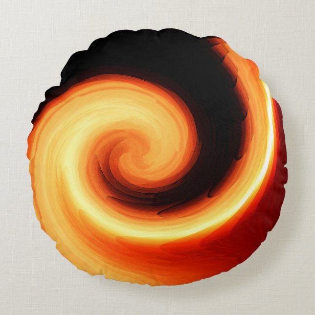 Sun Swirl...... Rundes Kissen (Vorderseite)