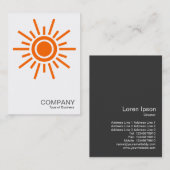 Sun Symbol 02 - Orange Visitenkarte (Vorne/Hinten)