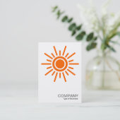 Sun Symbol 02 - Orange Visitenkarte (Stehend Vorderseite)